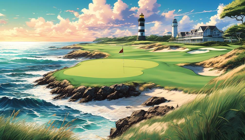 golf course by the ocean