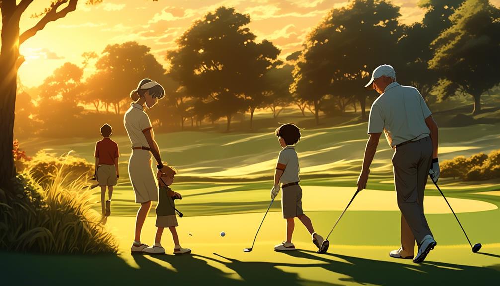 golfing as a family