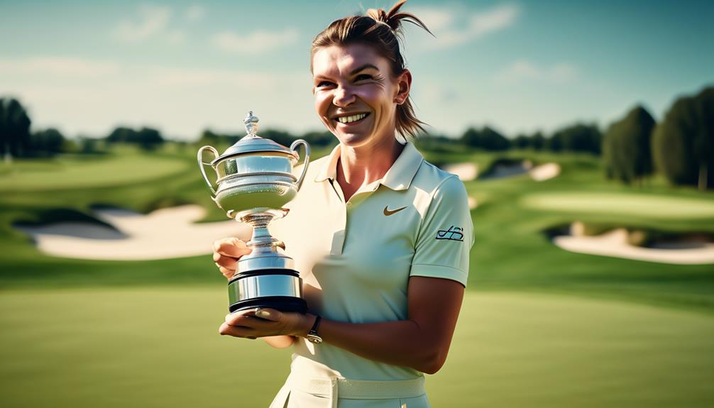 simona halep golf major champion